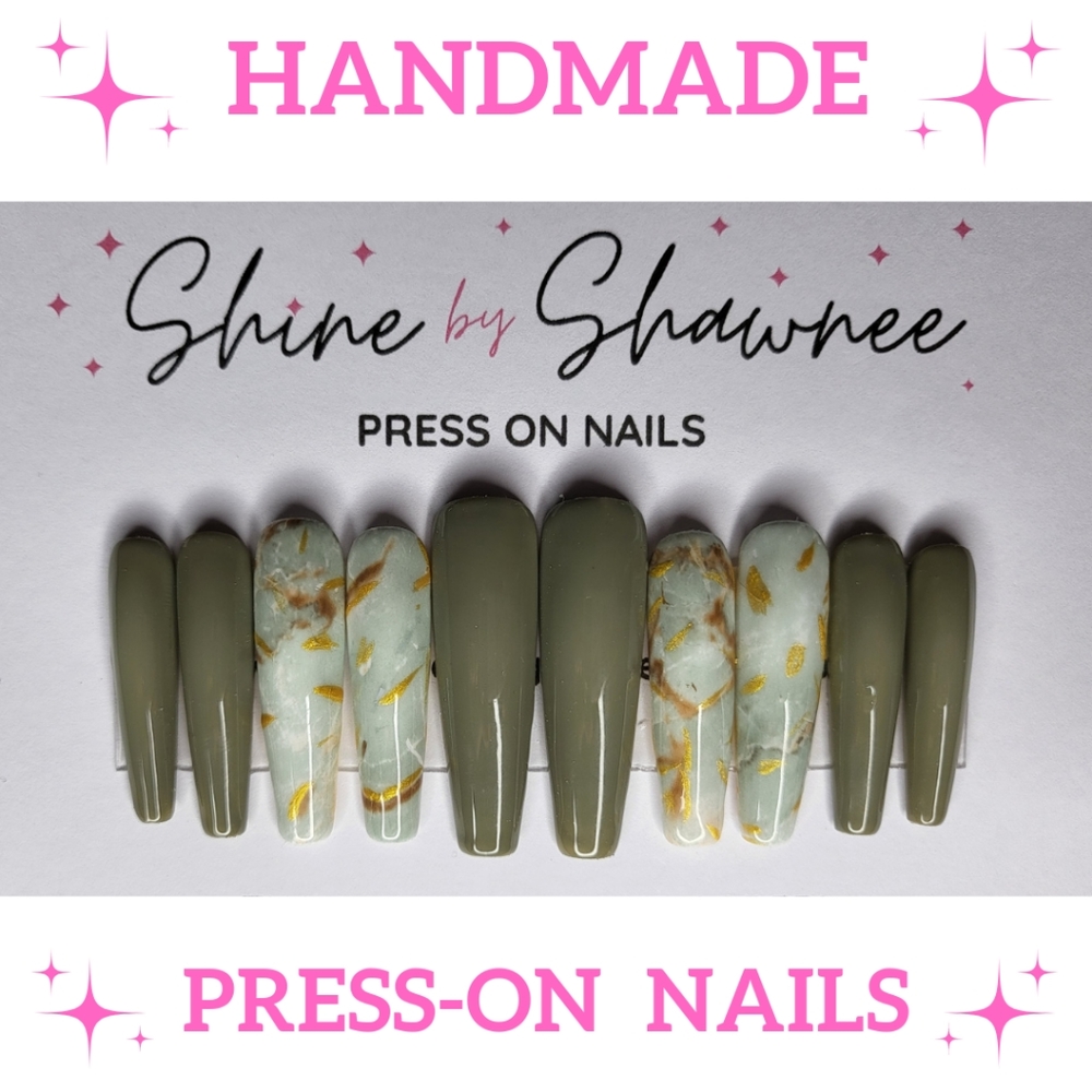 Handmade Luxury Press-On Nails | Sturdy & Reusable | OLIVE & SAGE